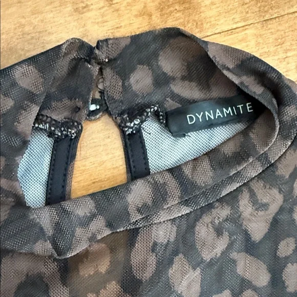 Dynamite Leopard Pattern Bodysuit - Picture 2 of 2